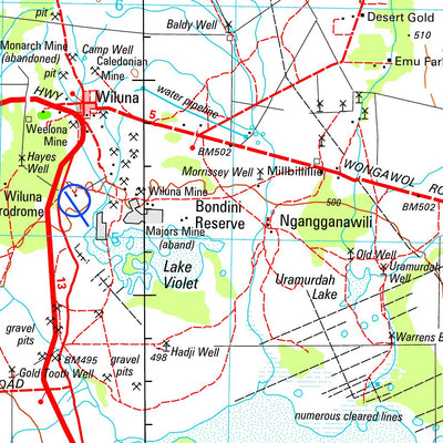 Geoscience Australia Wiluna SG51 - 09 digital map