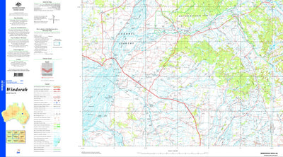 Geoscience Australia Windorah SG54 - 08 digital map