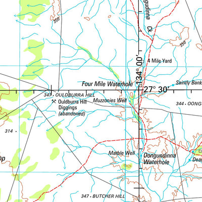 Geoscience Australia Wintinna SG53 - 14 digital map