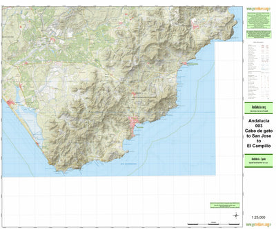 GoTrekkers Ltd Andalucia 003 Cabo de Gata San Jose el Campillo digital map
