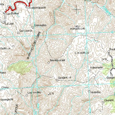 Chihuahua Railroad From Los Mochis to Chihuaua Map by GoTrekkers Ltd ...