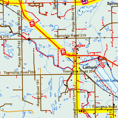 GoTrekkers Ltd Rural Road Maps by GoTrekkers - Calgary to Dinosaur Park Mar 2023 digital map