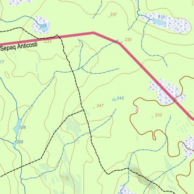 GPS Quebec inc. 012E07 LAC RAINSFORD digital map