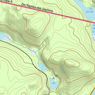 GPS Quebec inc. 031K05 LAC DU PINCEAU digital map