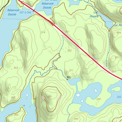 GPS Quebec inc. 031N11 LAC ANWATAN digital map