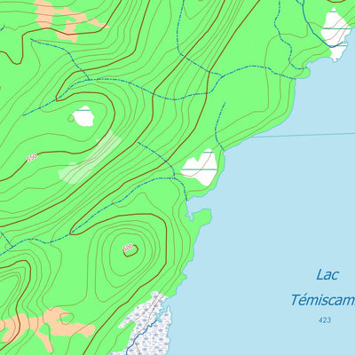GPS Quebec inc. LAC TEMISCAMIE digital map
