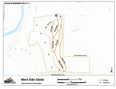 Granite Backcountry Alliance Bartlett - West Side Glade digital map