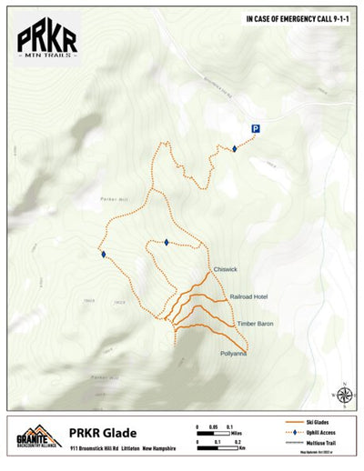 Granite Backcountry Alliance Littleton - PRKR MTN Glade digital map