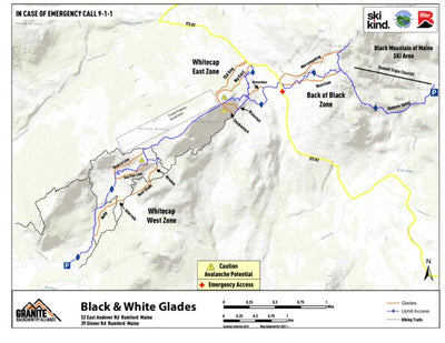 Granite Backcountry Alliance Rumford - Black & White Glade digital map