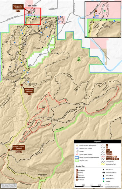 Bangs Canyon Management Area Travel Map by Great Outdoors