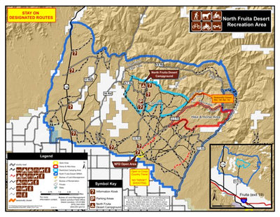 Great Outdoors Adventures North Fruita Desert Recreation Area Travel Map digital map