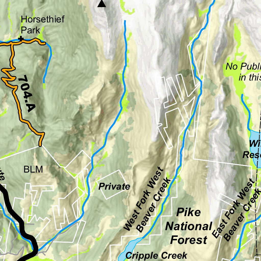 Pikes Peak Hiking Trail Map