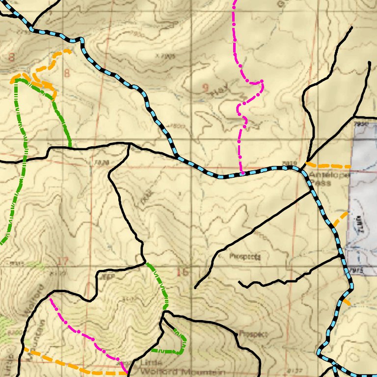 Wolford Travel Management Area Travel Map by Great Outdoors