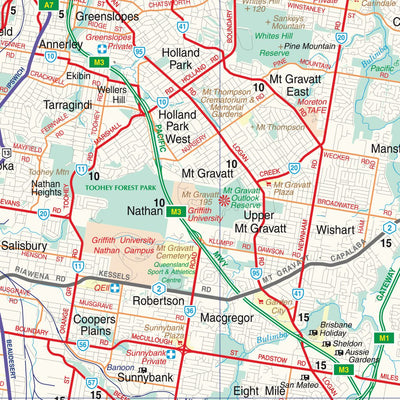 Hardie Grant Explore UBD-Gregory's Brisbane Suburban Map - State Map 470 bundle exclusive