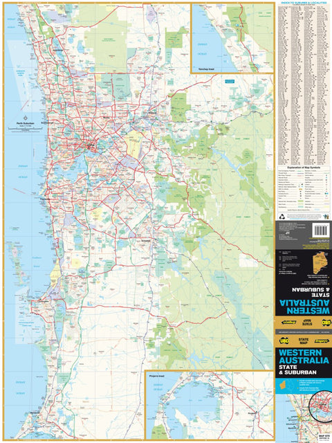 Hardie Grant Explore UBD-Gregory's Perth Suburban Map - State Map 670 bundle exclusive