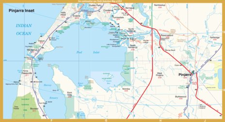 Hardie Grant Explore UBD-Gregory's Pinjarra City Street inset map - State Map 670 bundle exclusive