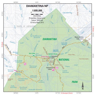 Hema Maps Hema - Outback QLD - Diamantina NP inset digital map