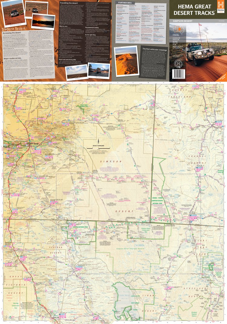 Hema - Simpson Desert 1.1M Map by Hema Maps | Avenza Maps