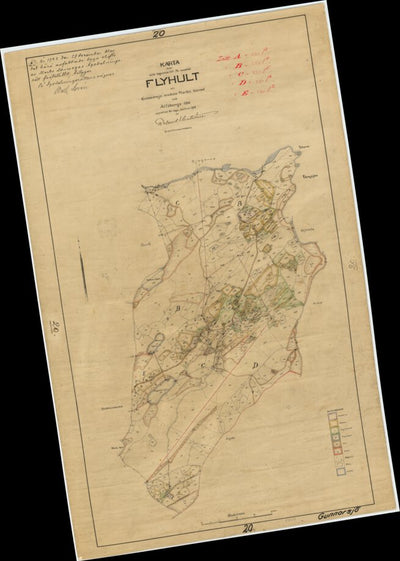 Historiska GIS-kartor 13-guö-20 Flyhult digital map