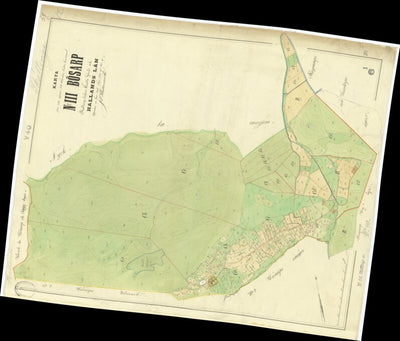 Historiska GIS-kartor M54-6.1 Bösarp digital map