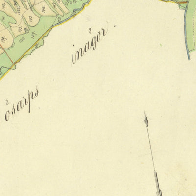Historiska GIS-kartor M54-6.1 Bösarp digital map