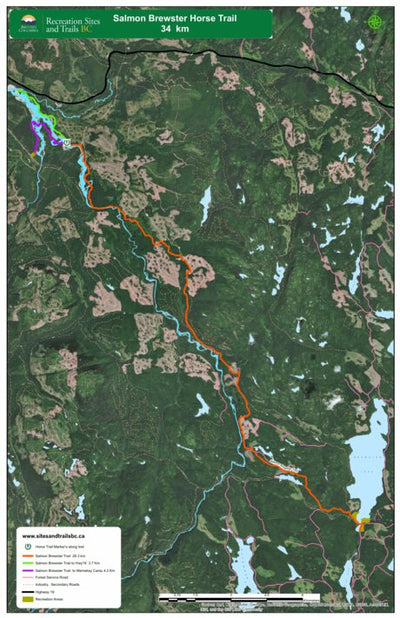 Horse Council BC Horse Council BC Salmon Brewster Horse corridor trail from RSTBC digital map