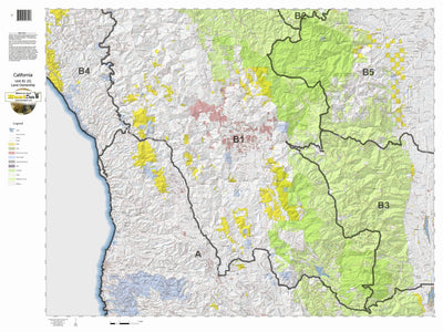 HuntData LLC California Deer Hunting Zone B1(S) Map digital map