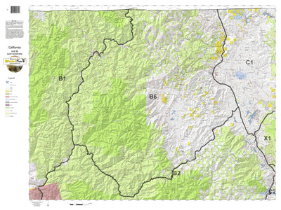 HuntData LLC California Deer Hunting Zone B6 Map digital map