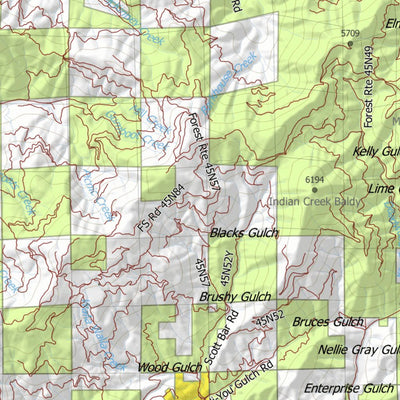 HuntData LLC California Deer Hunting Zone B6 Map digital map