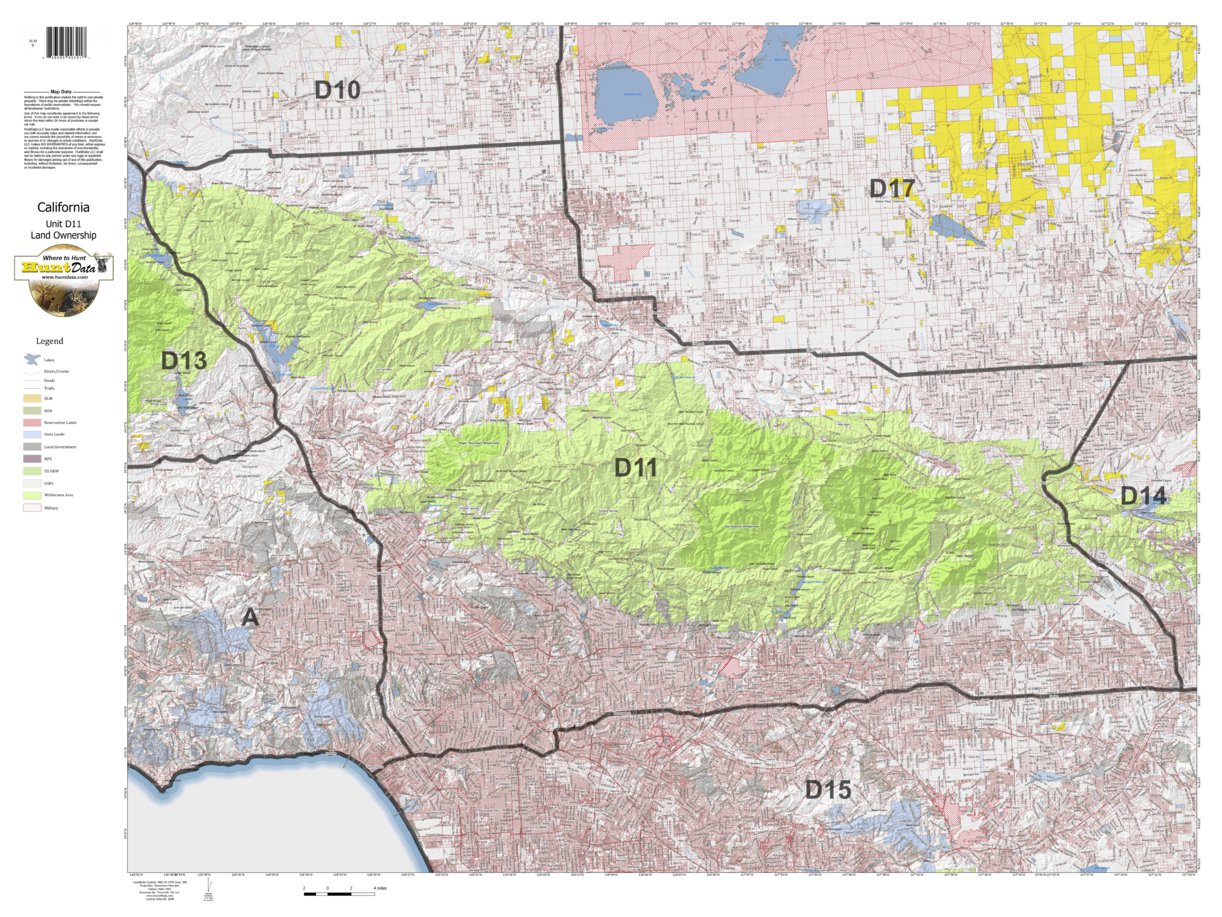 California Deer Hunting Zone D11 Map By HuntData LLC | Avenza Maps