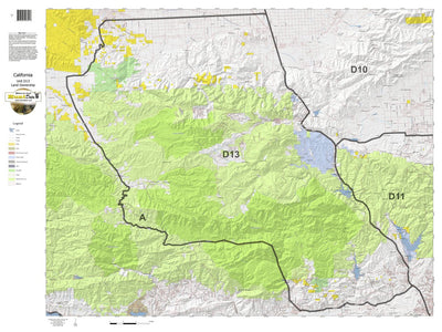 HuntData LLC California Deer Hunting Zone D13 Map digital map