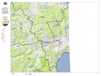 HuntData LLC California Deer Hunting Zone X7b Map digital map