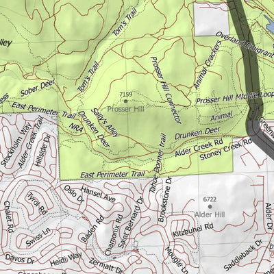 HuntData LLC California Deer Hunting Zone X7b Map digital map