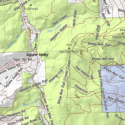 HuntData LLC California Deer Hunting Zone X7b Map digital map