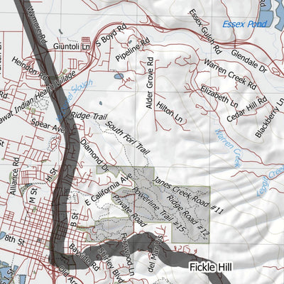 HuntData LLC California Elk Hunting Zone Big_Lagoon Map digital map