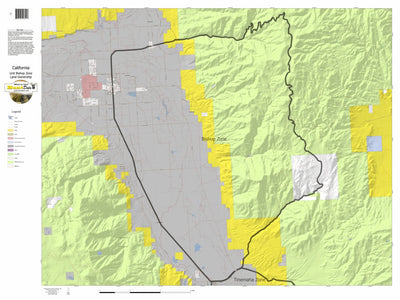 HuntData LLC California Elk Hunting Zone Bishop_Zone Map digital map