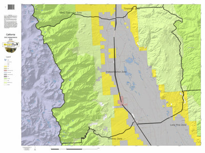 HuntData LLC California Elk Hunting Zone Independence_Zone Map digital map