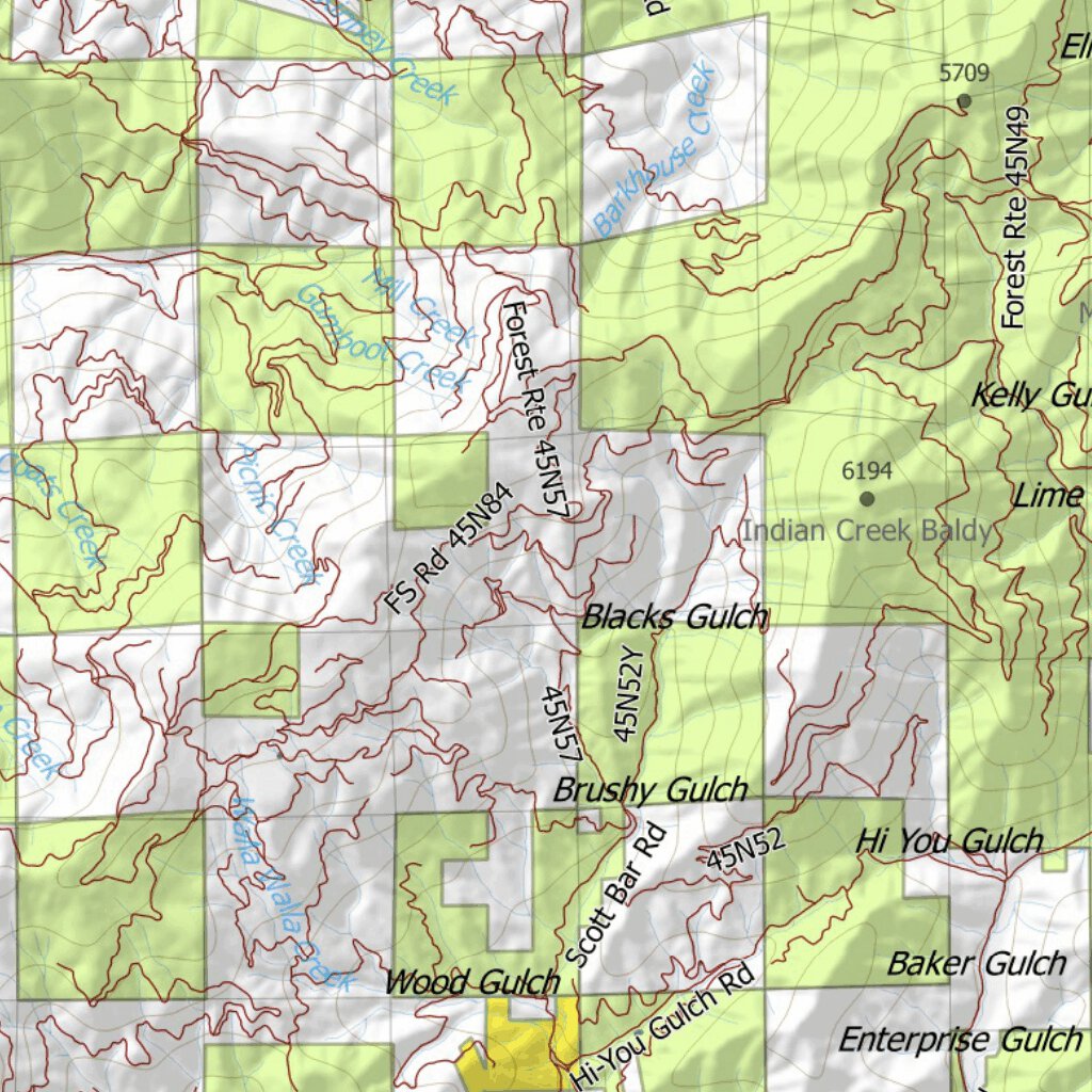 California Elk Hunting Zone Marble Mtns (N) Map map by HuntData LLC ...