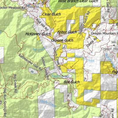 HuntData LLC California Elk Hunting Zone Marble Mtns (S) Map digital map