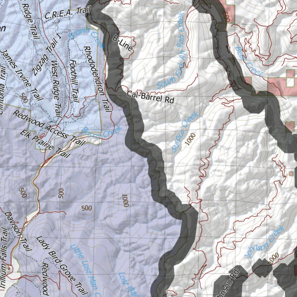 California Elk Hunting Zone Northwestern(N) Map map by HuntData LLC ...