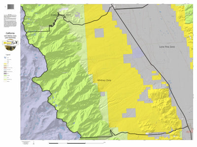 HuntData LLC California Elk Hunting Zone Whitney_Zone Map digital map