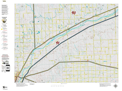 HuntData LLC Co Unit 91 Elk Summer, Winter Concentrations and Migration Routes digital map