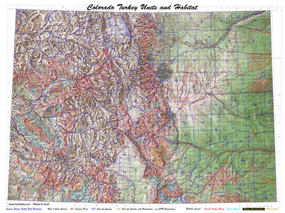 HuntData LLC Colorado State Turkey Concentration Map digital map