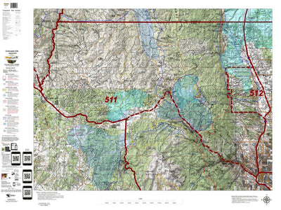 HuntData LLC Colorado Unit 511 Elk Concentration Map digital map