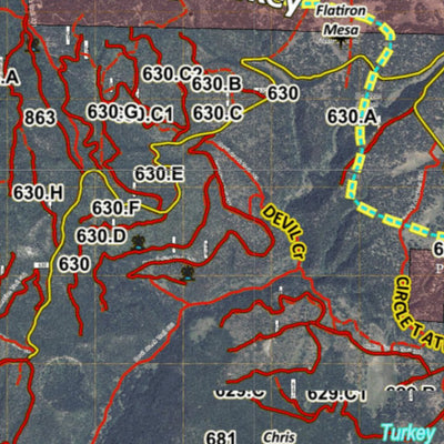 HuntData LLC Colorado Unit 77 Turkey, Goose, and Pheasant Concentration Map digital map