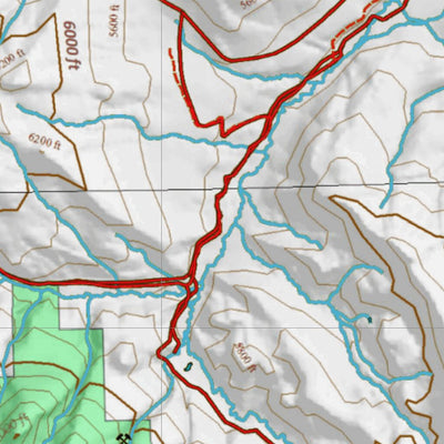 HuntData LLC HuntData Wyoming Land Ownership Map for Mule Deer Unit 109 digital map