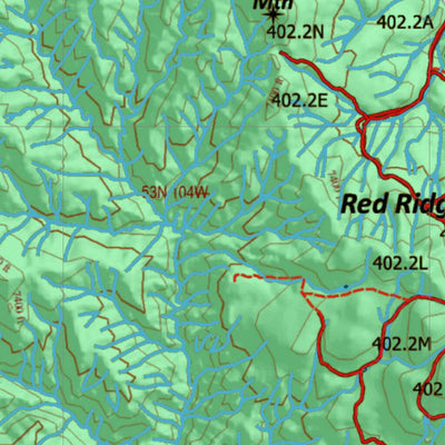 HuntData LLC HuntData Wyoming Land Ownership Map for Mule Deer Unit 109 digital map