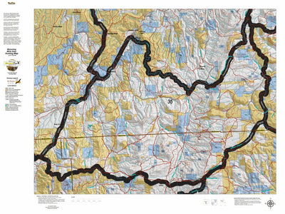 HuntData LLC HuntData Wyoming Land Ownership Map for Mule Deer Unit 35 digital map