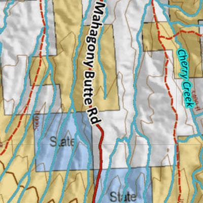 HuntData LLC HuntData Wyoming Land Ownership Map for Mule Deer Unit 35 digital map