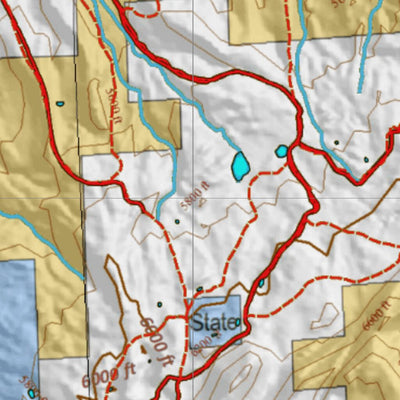 HuntData LLC HuntData Wyoming Land Ownership Map for Mule Deer Unit 39 digital map